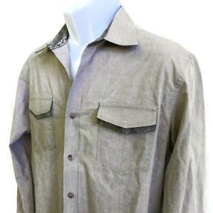 NEW Age Of Wisdom Shirt Cotton Contrast Earth Flap M